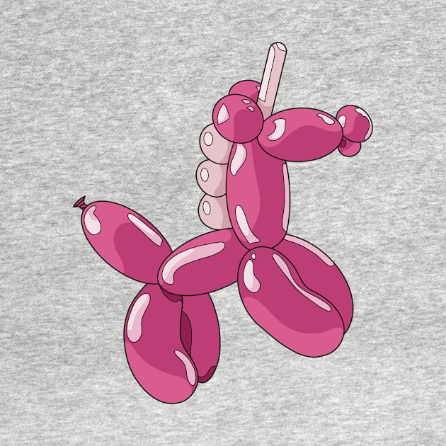 A light and dark pink unicorn balloon by Fruit Tee